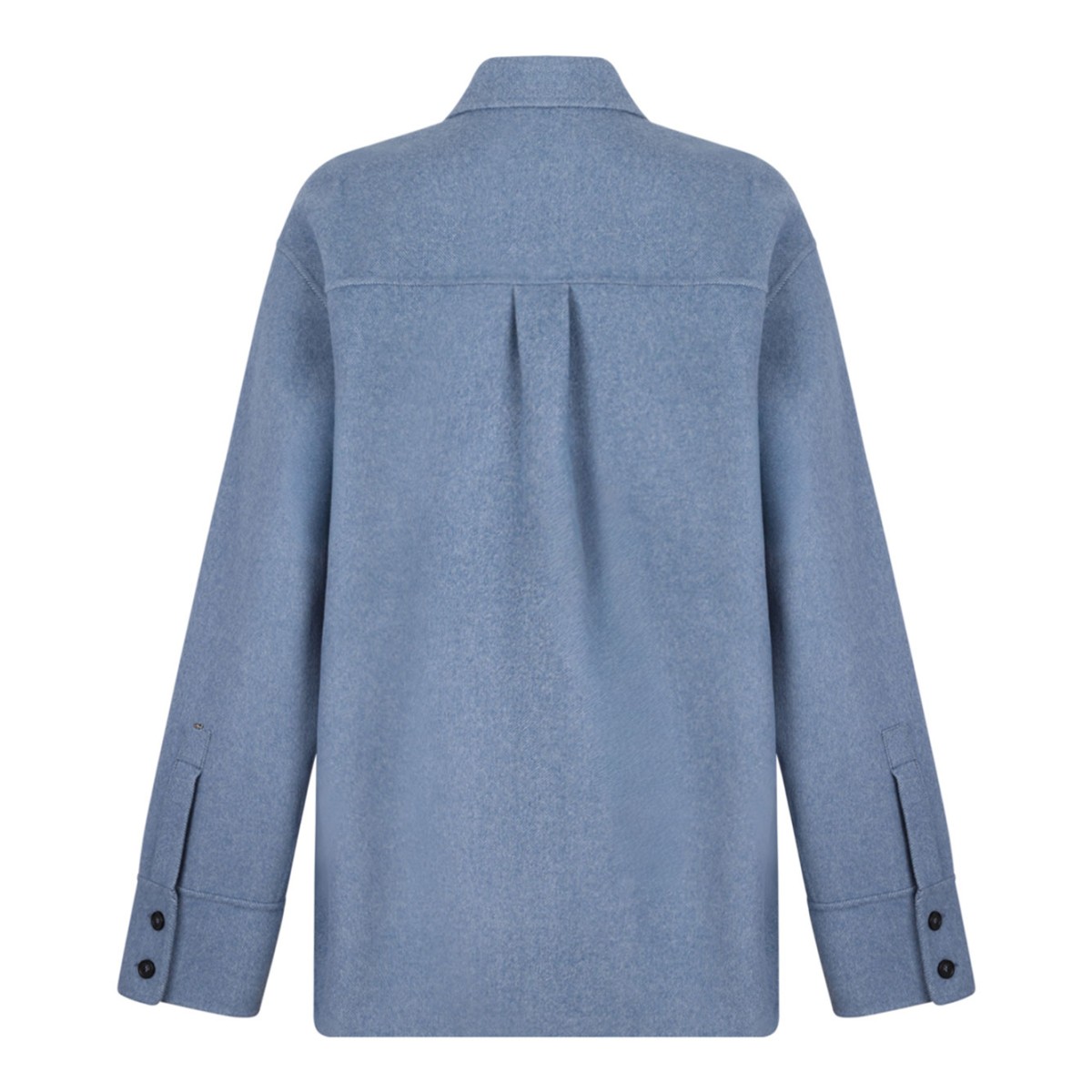 Blue Oversized Double Knit Shirt