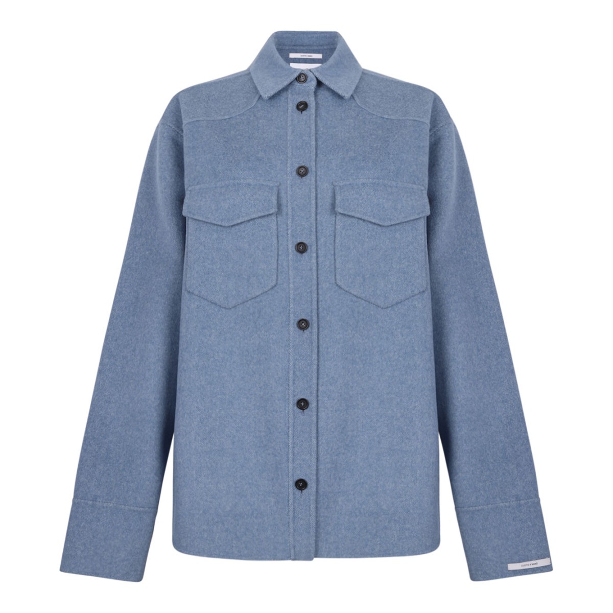 Blue Oversized Double Knit Shirt