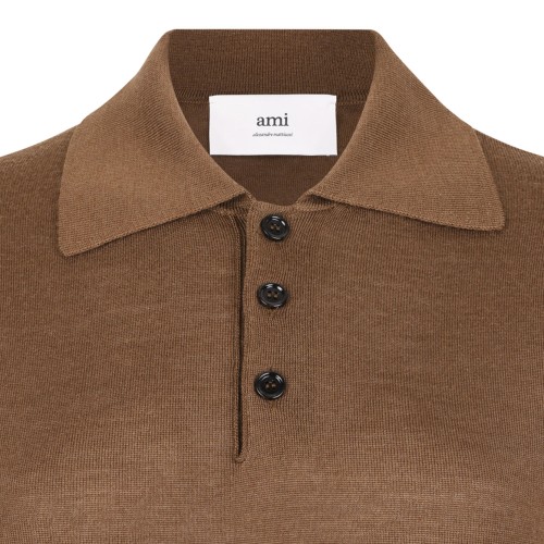 Brown Cotton Ami De Coeur Polo
