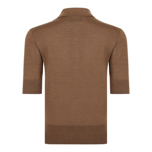 Brown Cotton Ami De Coeur Polo