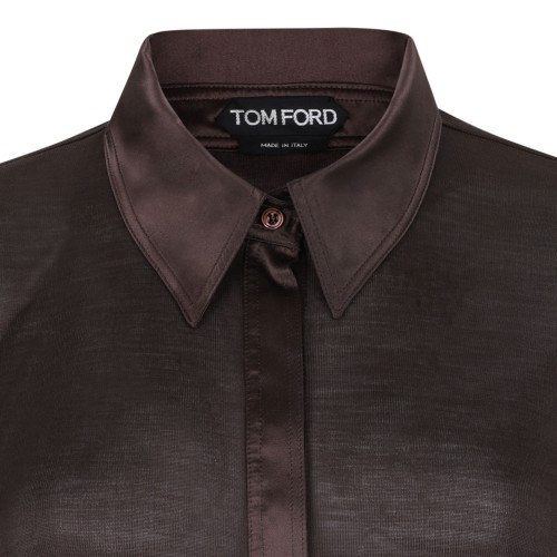 Brown Transparent Top