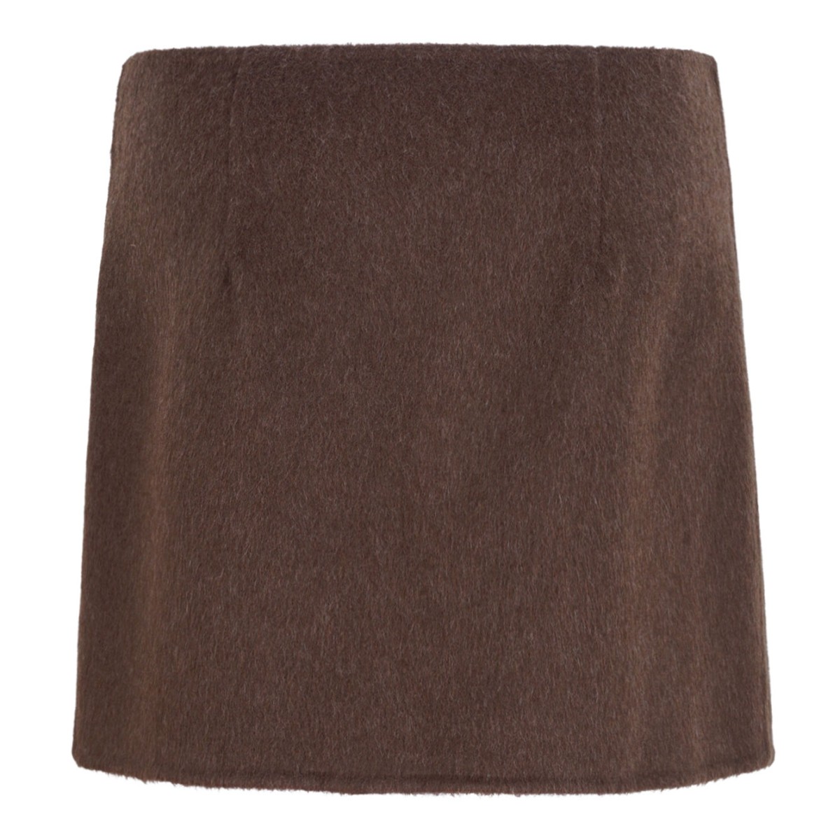 Brown Wrap Mini Skirt