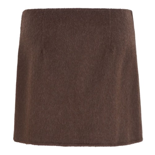 Brown Wrap Mini Skirt