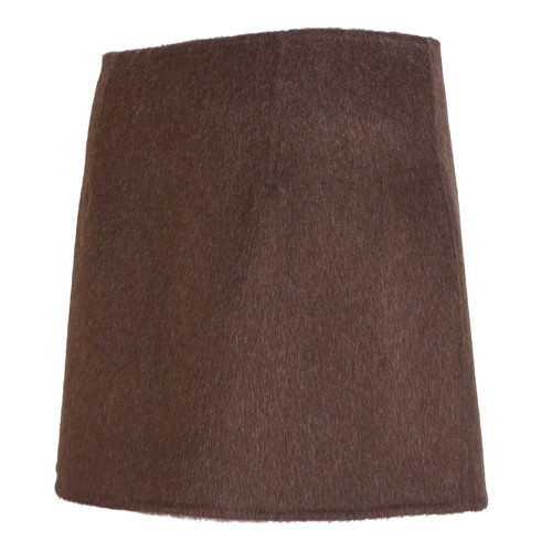 Brown Wrap Mini Skirt