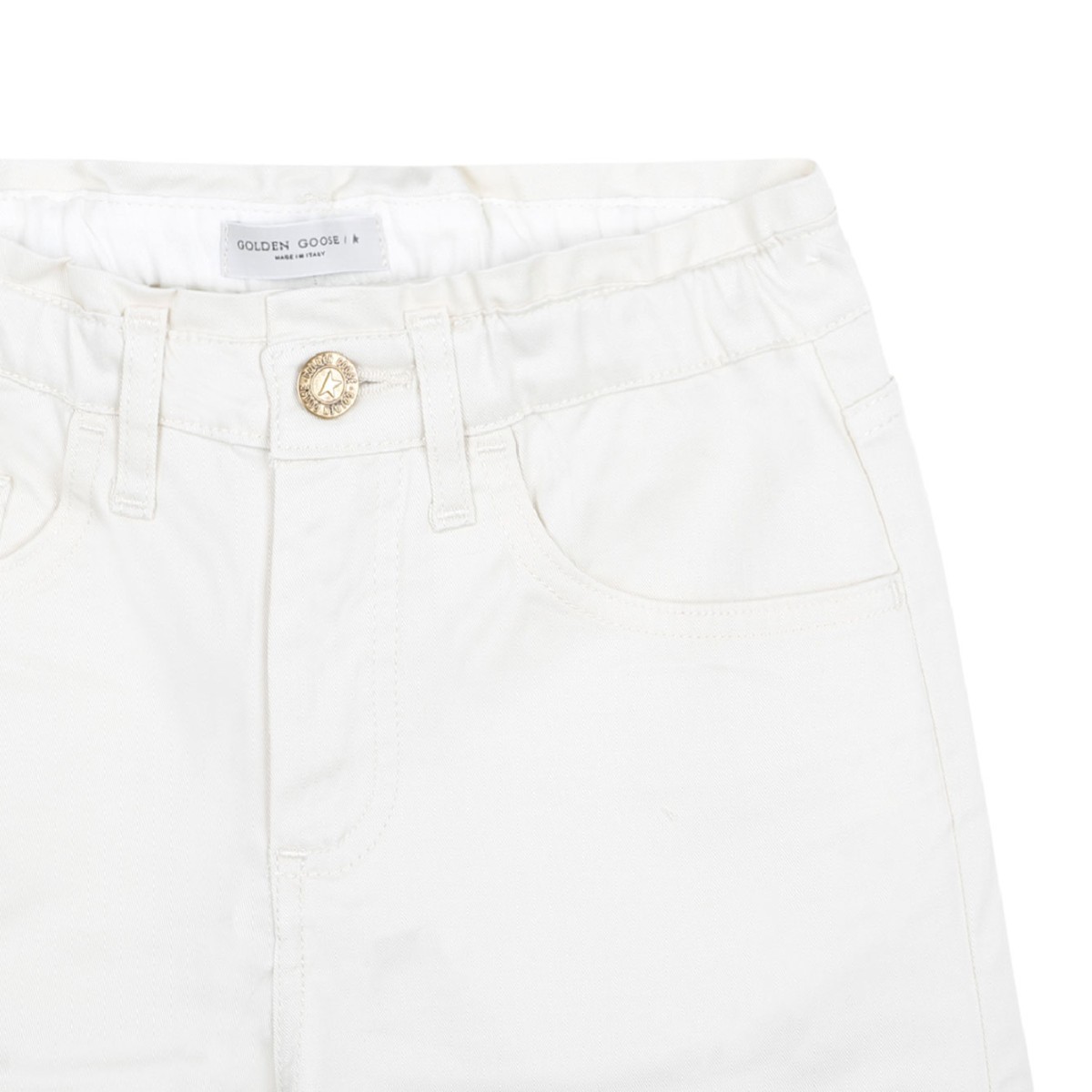 Distressed White Trousers