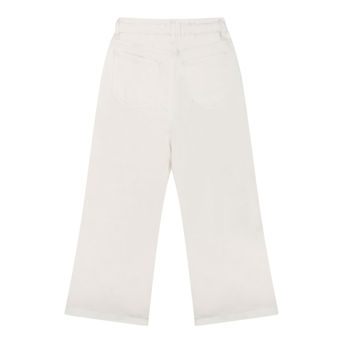 Distressed White Trousers