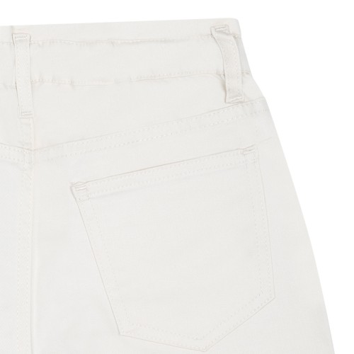 Distressed White Trousers