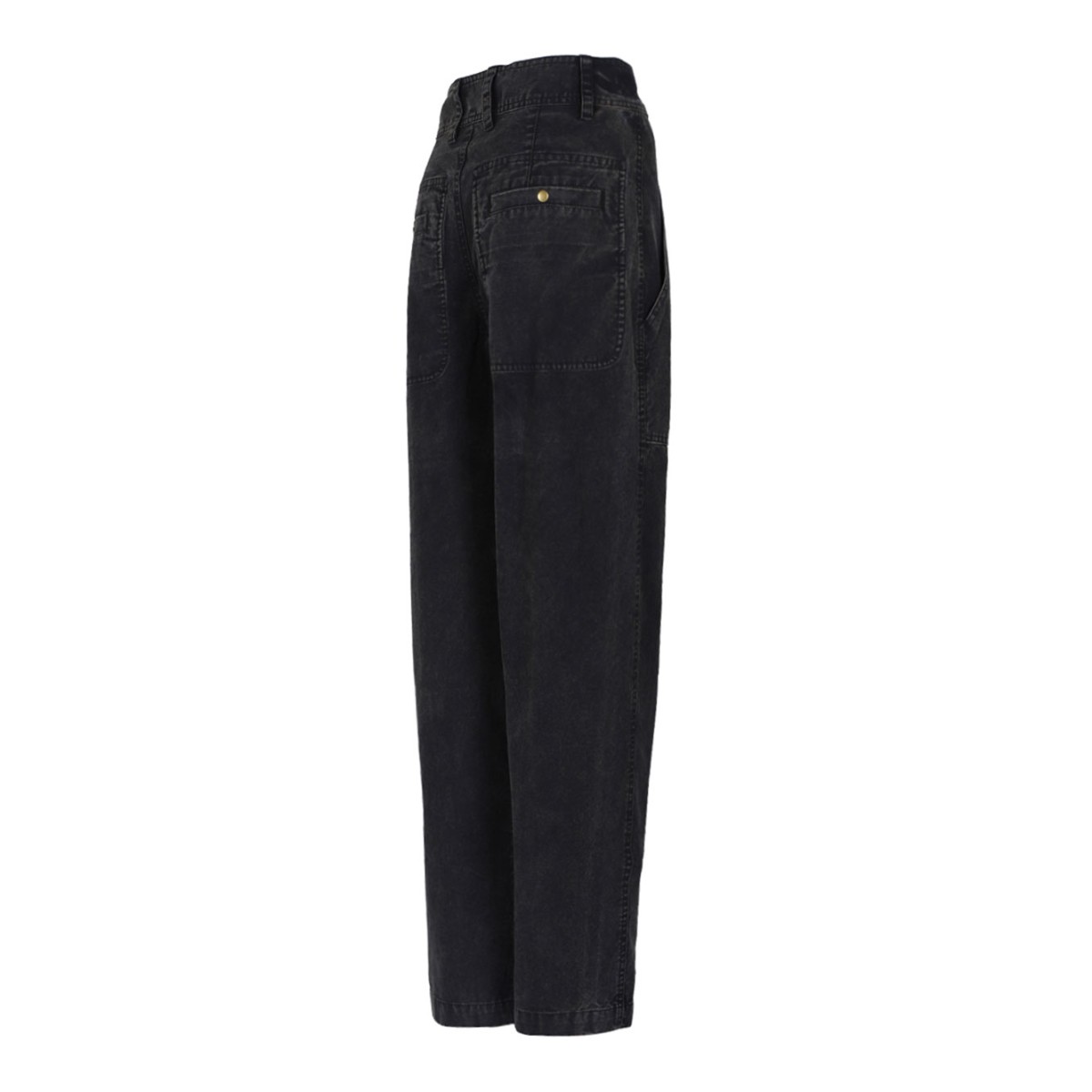 Faded Black Pleated Jeans