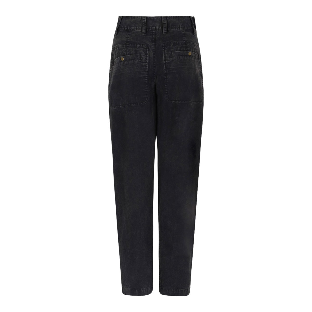 Faded Black Pleated Jeans