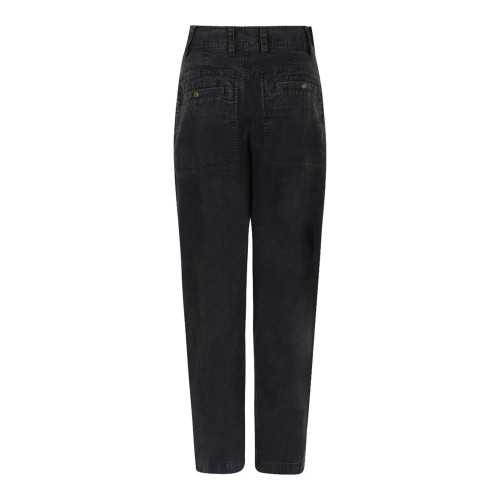 Faded Black Pleated Jeans