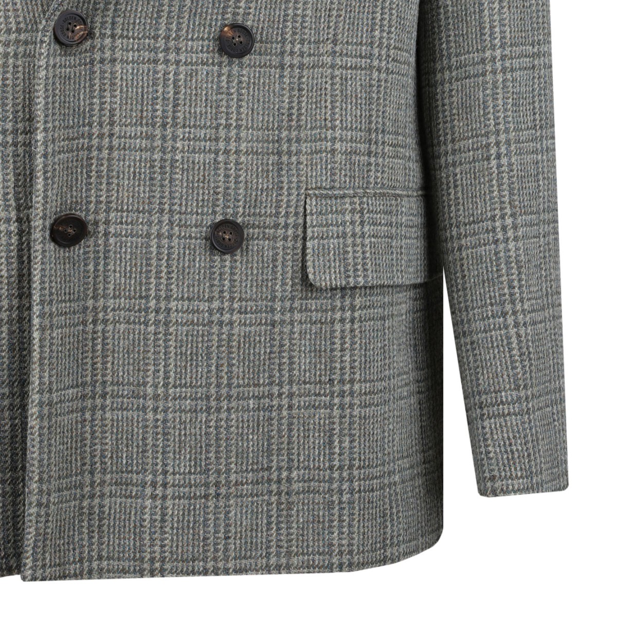 Grey Double-Breasted Blazer