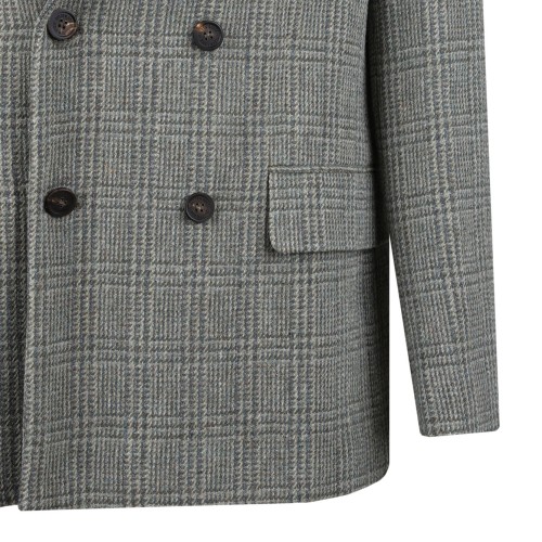 Grey Double-Breasted Blazer