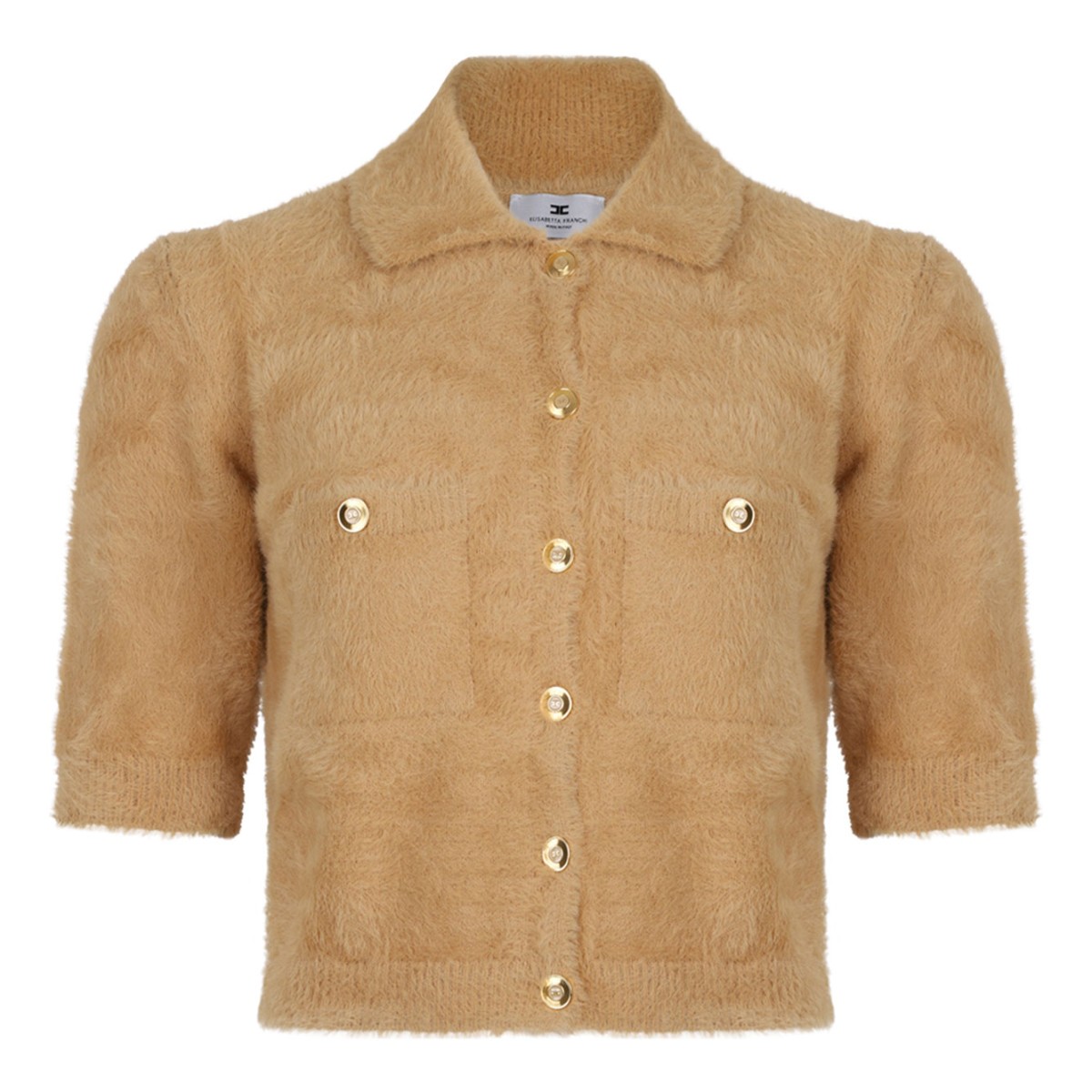 Honey Classic Collar Sweater With Front Pockets