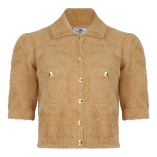 Honey Classic Collar Sweater With Front Pockets