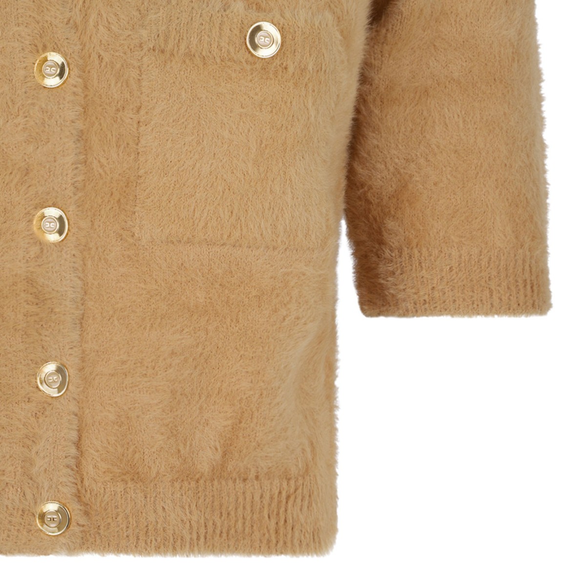 Honey Classic Collar Sweater With Front Pockets