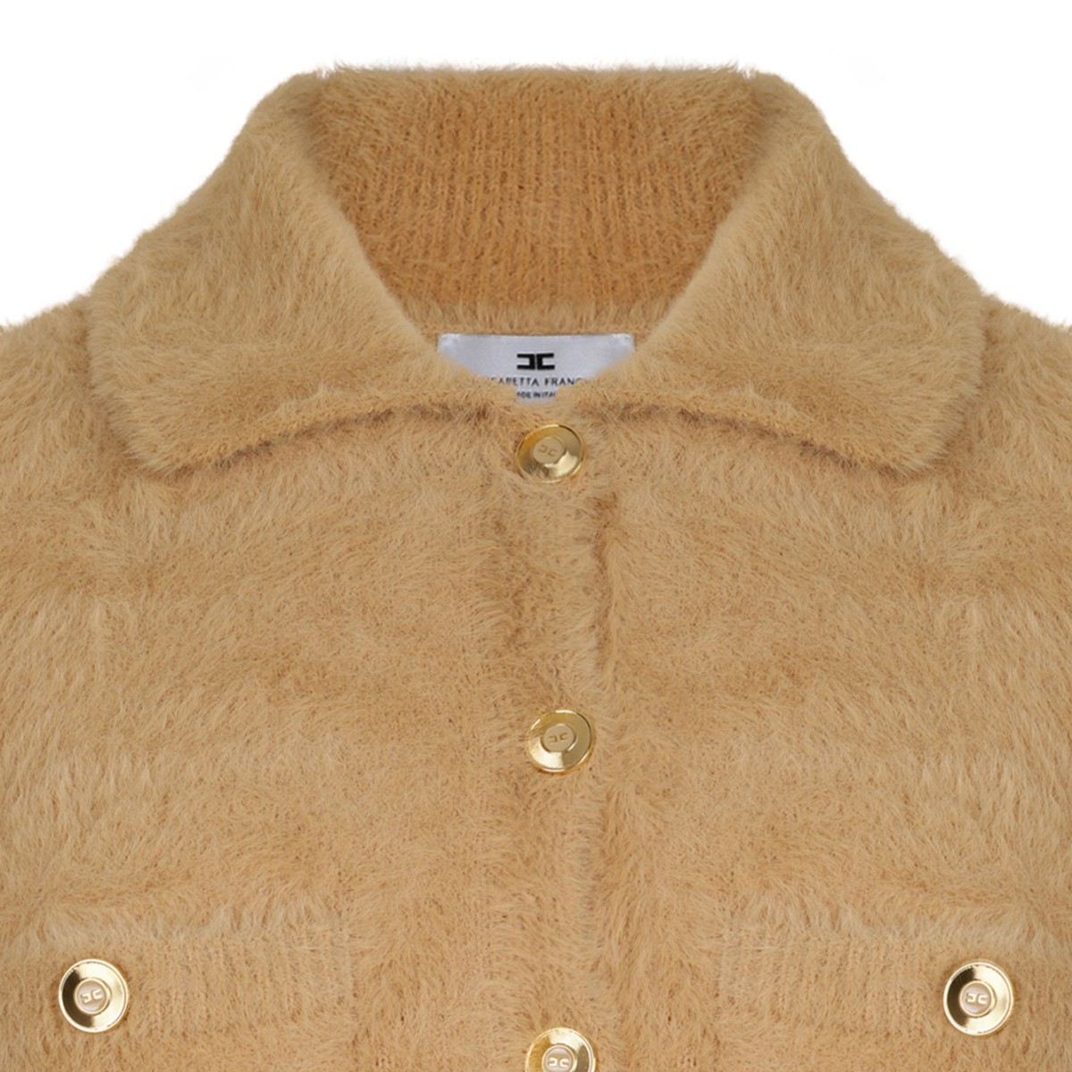 Honey Classic Collar Sweater With Front Pockets