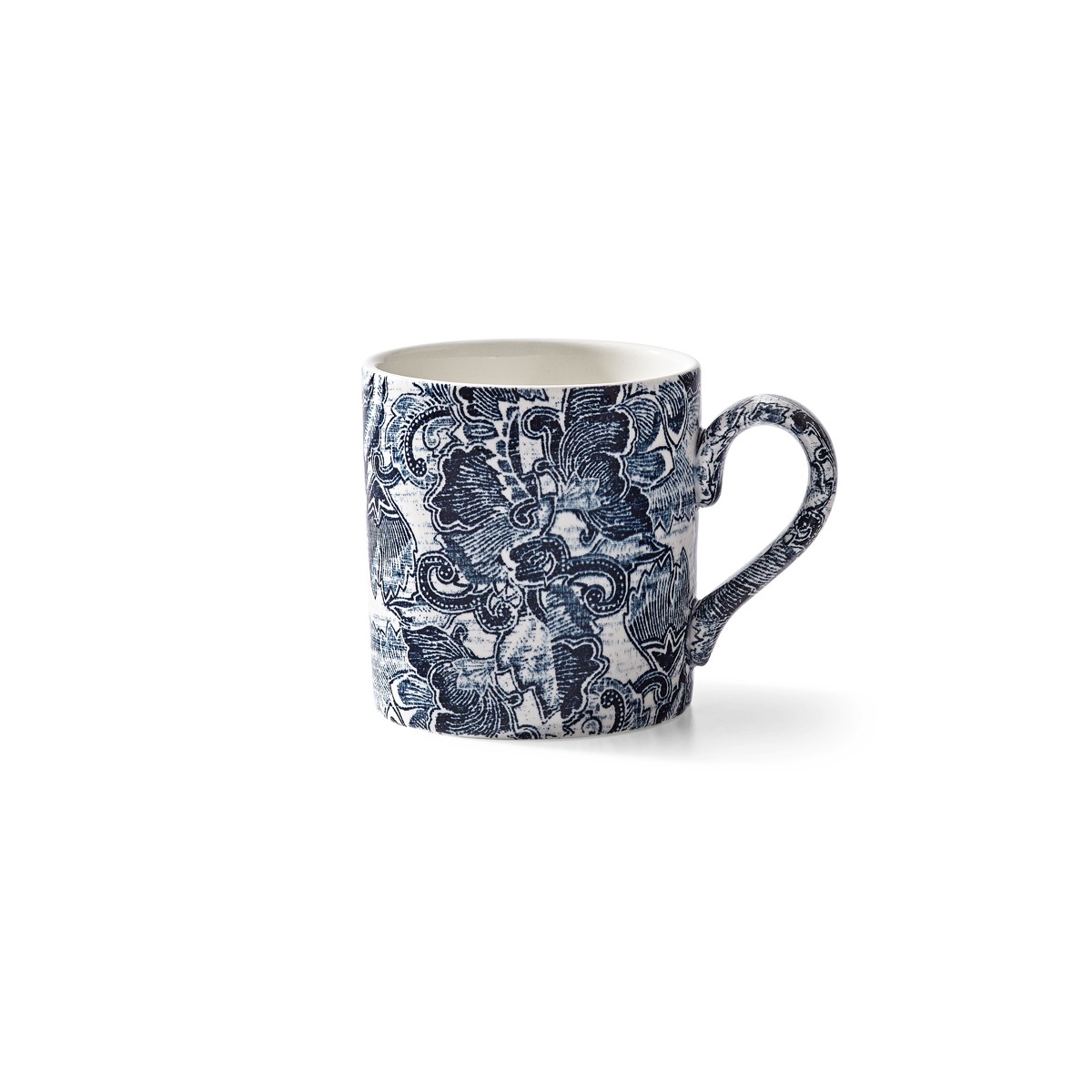 Indigo Faded Peony Teacup and Saucer