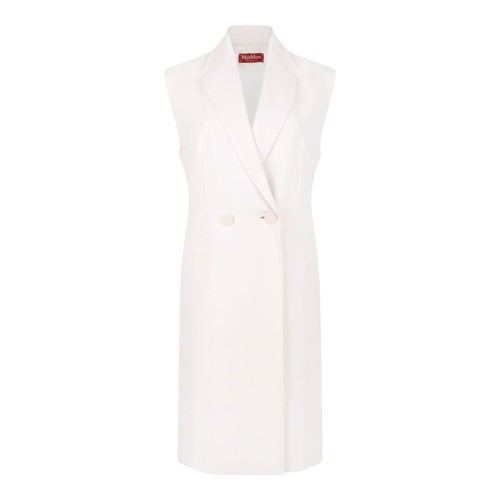 Ivory White Double-Breasted Cady Jacket