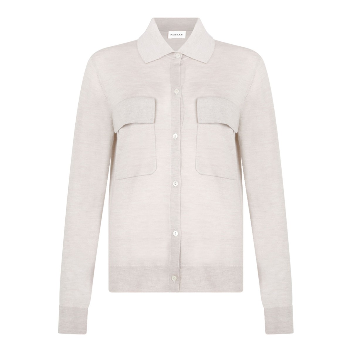 Ivory White Knitwear Shirt