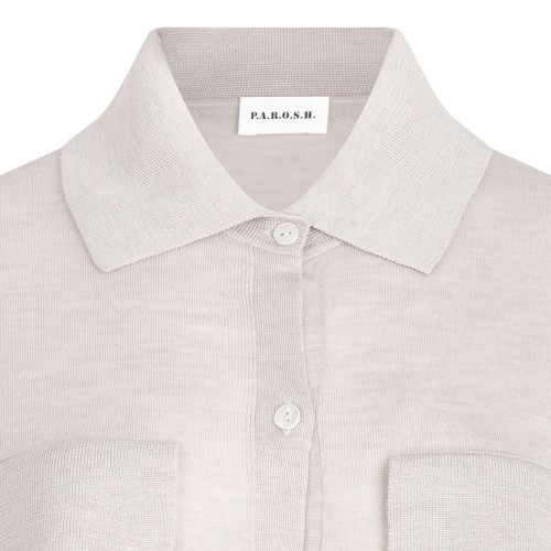 Ivory White Knitwear Shirt