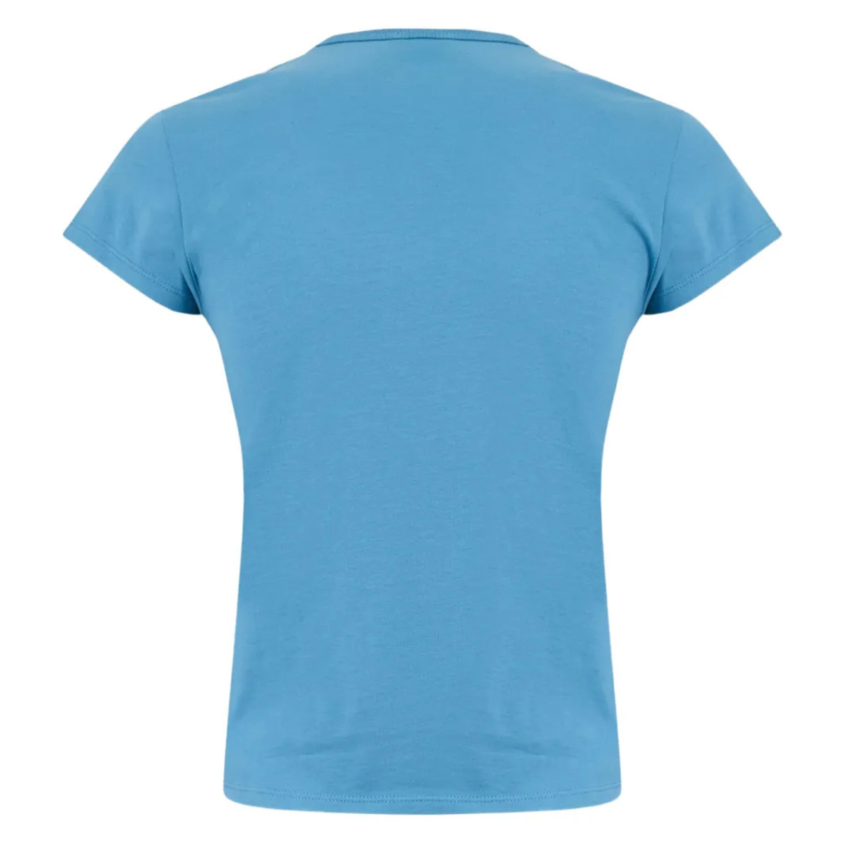Light Blue Logo Embroidered T-Shirt