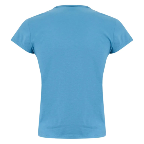 Light Blue Logo Embroidered T-Shirt