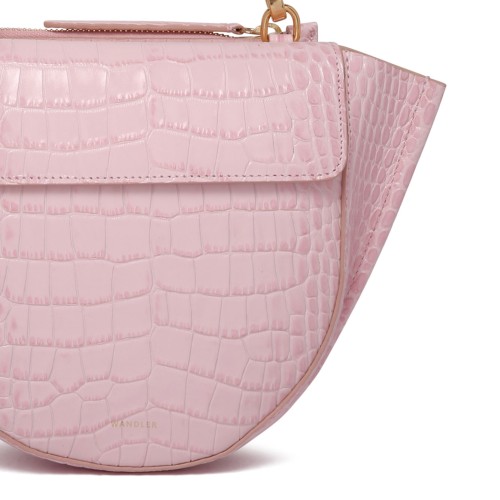 Light Pink Croco Hortensia Bag