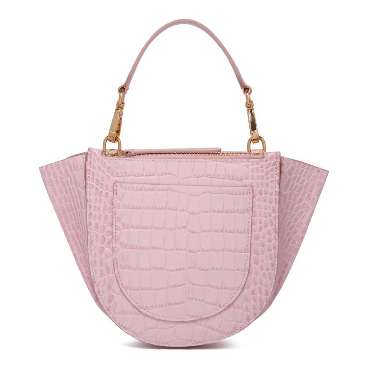 Light Pink Croco Hortensia Bag