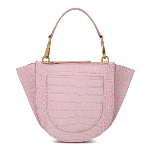 Light Pink Croco Hortensia Bag