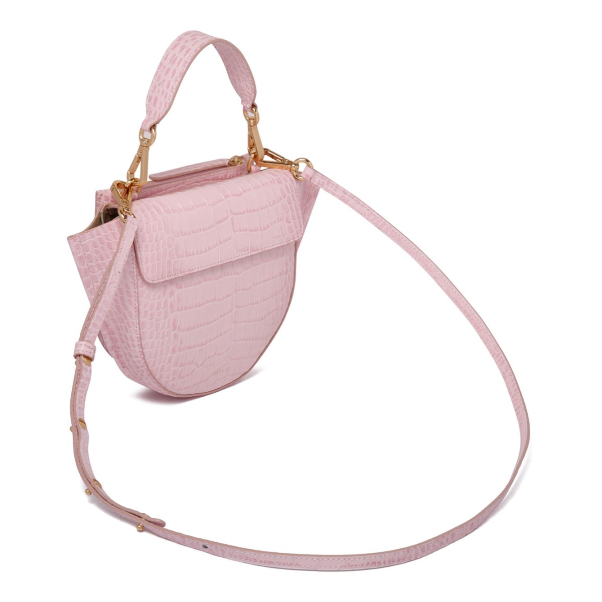 Light Pink Croco Hortensia Bag