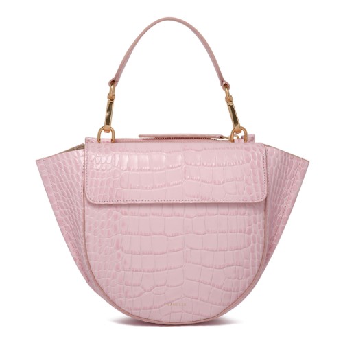 Light Pink Croco Hortensia Bag