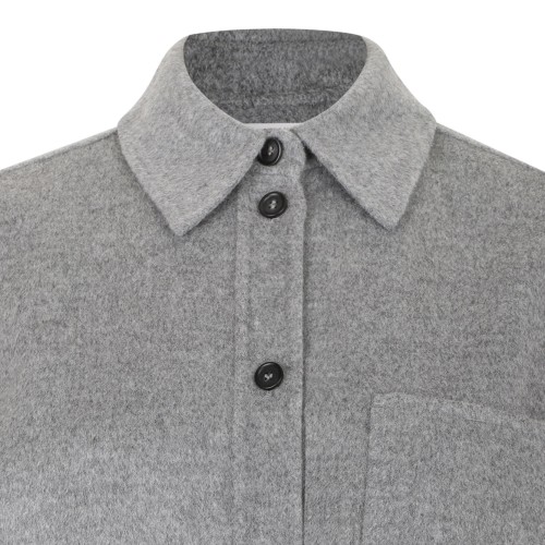 Medium Grey Oversized Wool Shirt