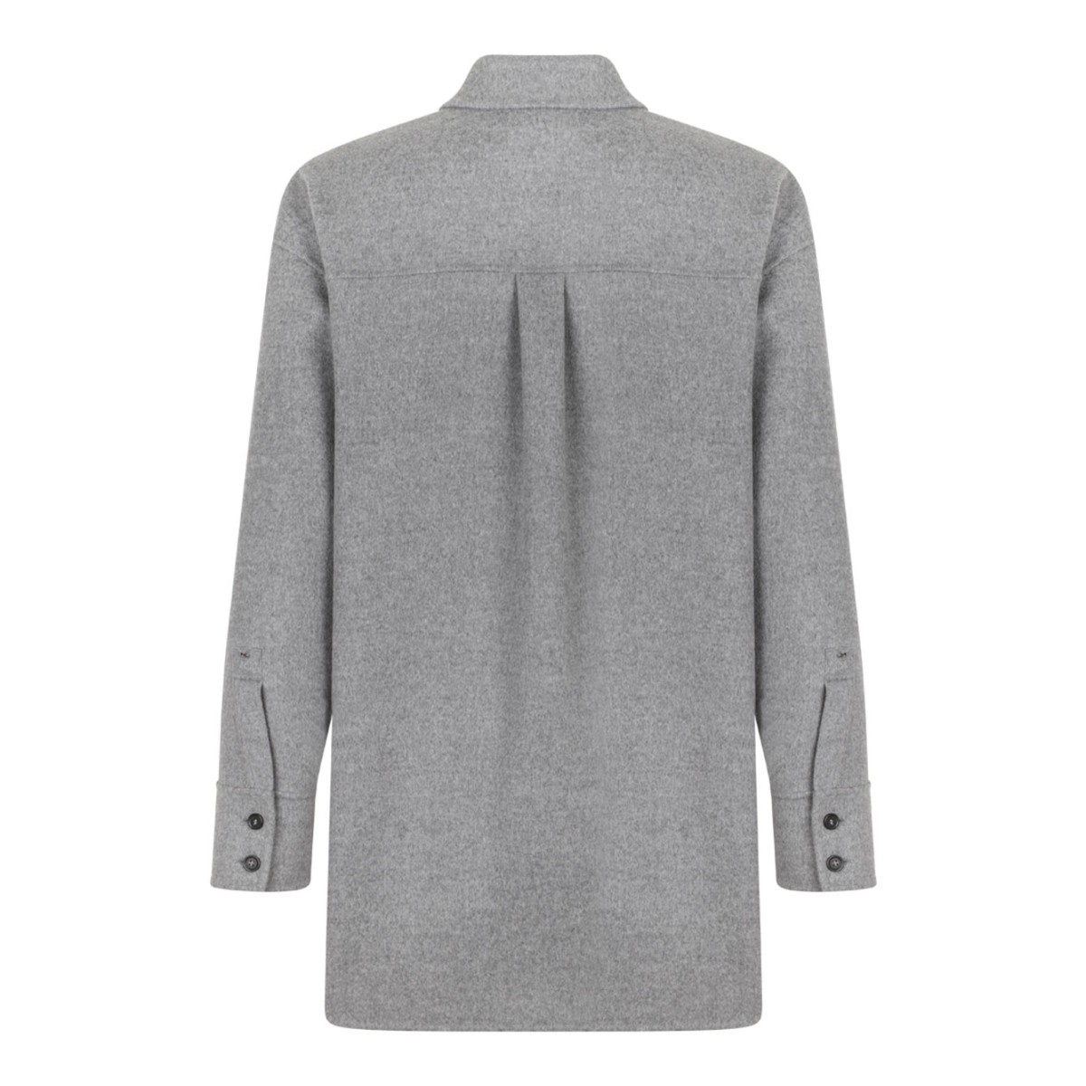 Medium Grey Oversized Wool Shirt
