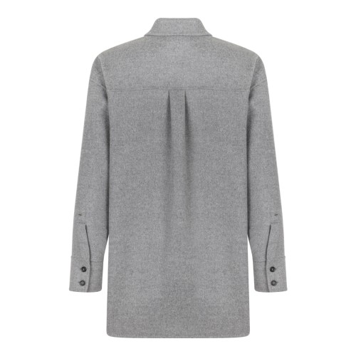 Medium Grey Oversized Wool Shirt