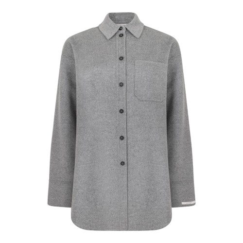 Medium Grey Oversized Wool Shirt