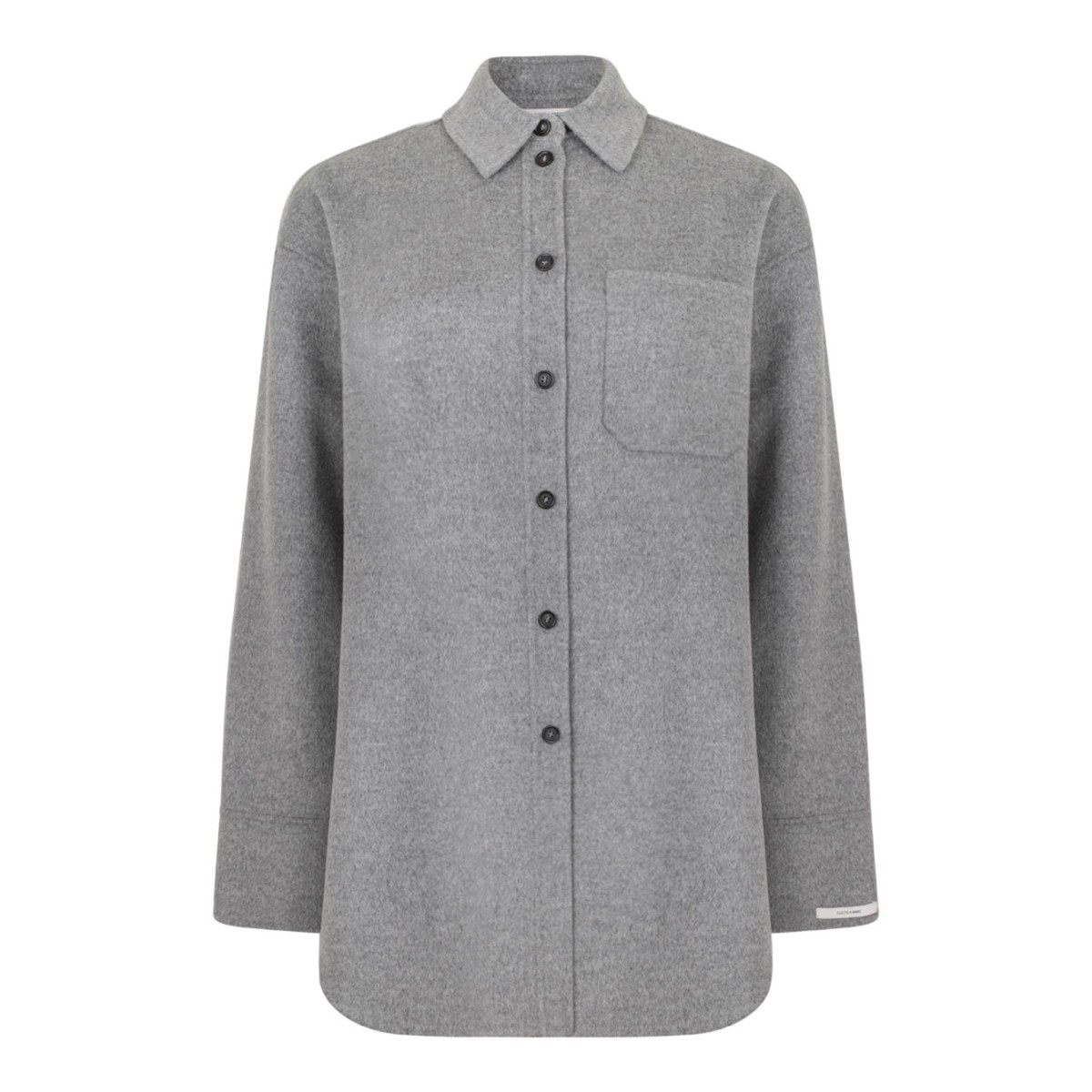 Medium Grey Oversized Wool Shirt