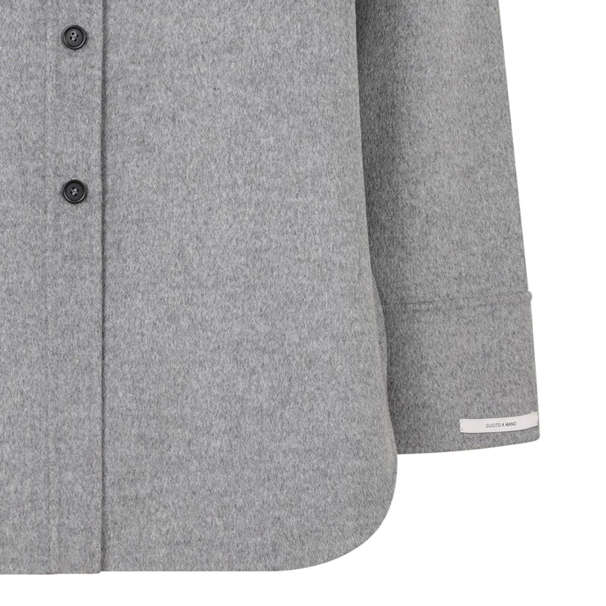 Medium Grey Oversized Wool Shirt