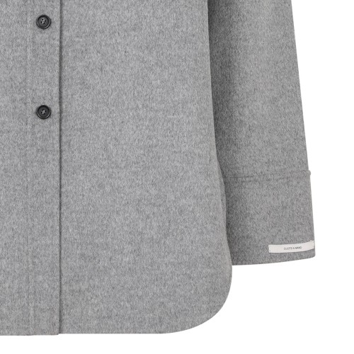 Medium Grey Oversized Wool Shirt