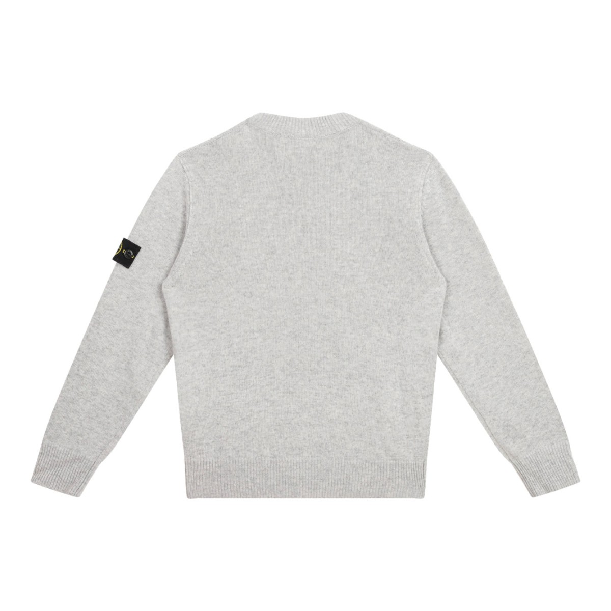 Melange Grey Compass-Patch Jumper