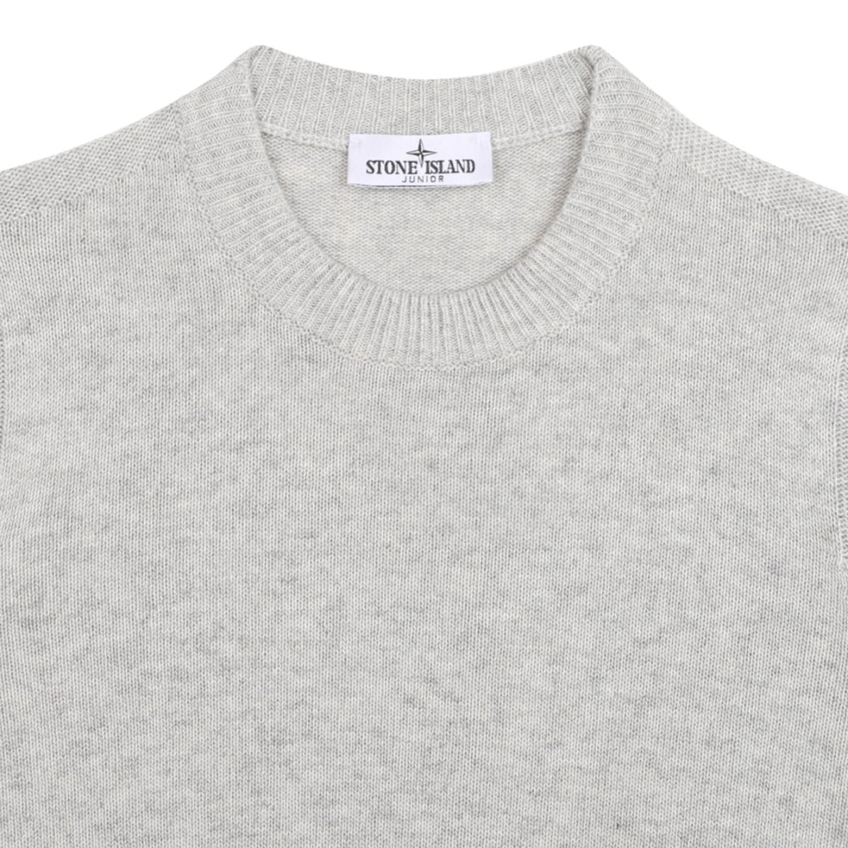 Melange Grey Compass-Patch Jumper