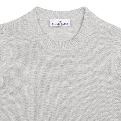 Melange Grey Compass-Patch Jumper
