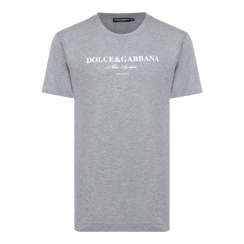 Melange Grey Logo Print T-Shirt