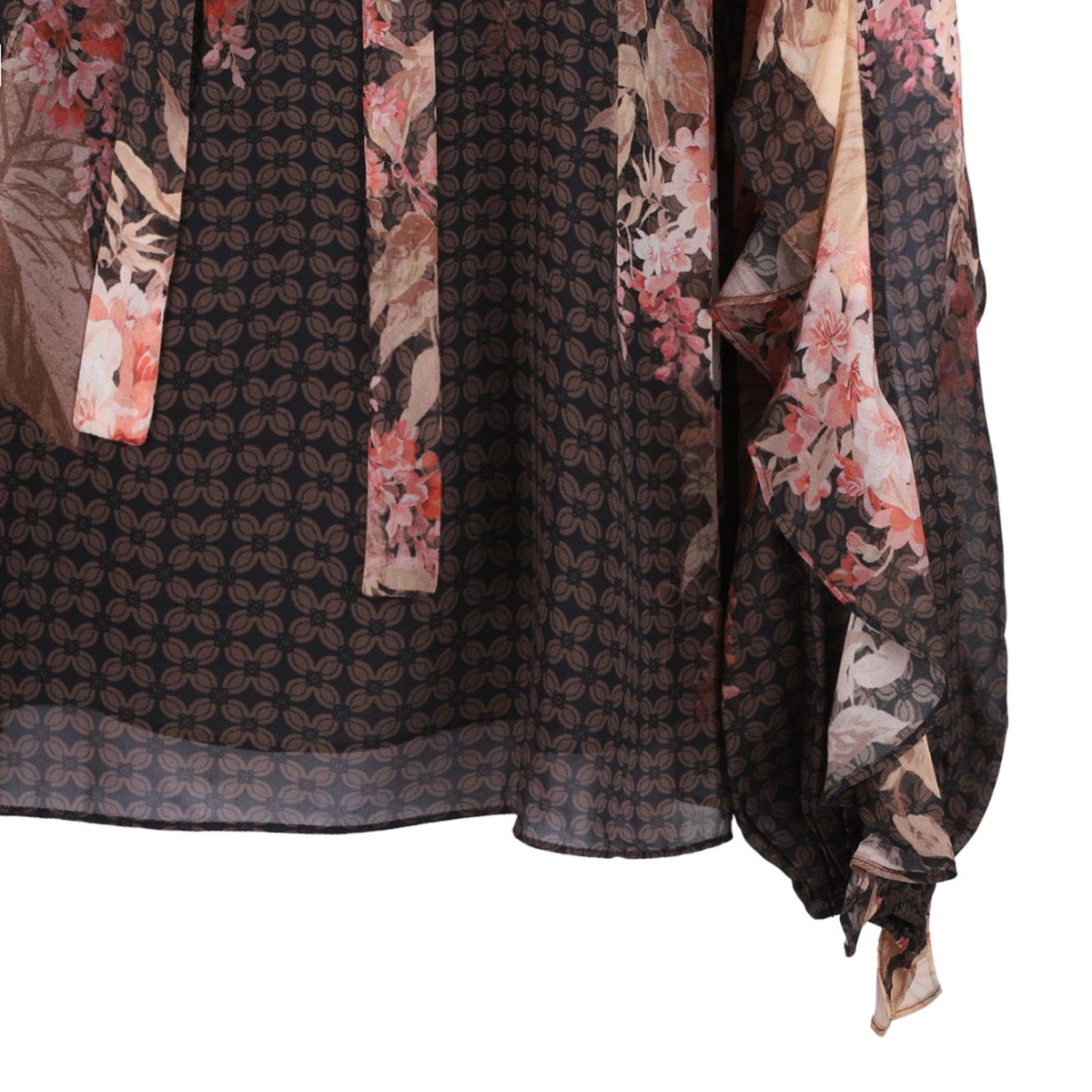 Multicolour Illuminate Flutter Blouse