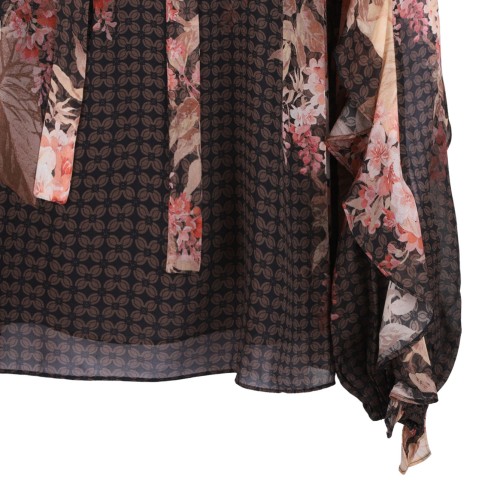 Multicolour Illuminate Flutter Blouse