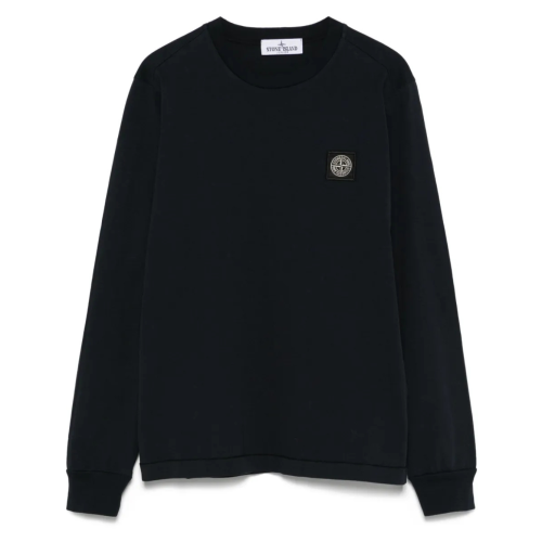 Navy Blue Compass-Patch T-Shirt