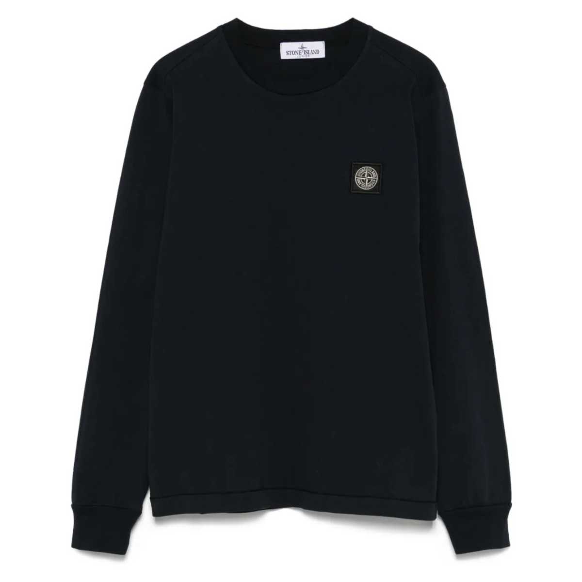 Navy Blue Compass-Patch T-Shirt