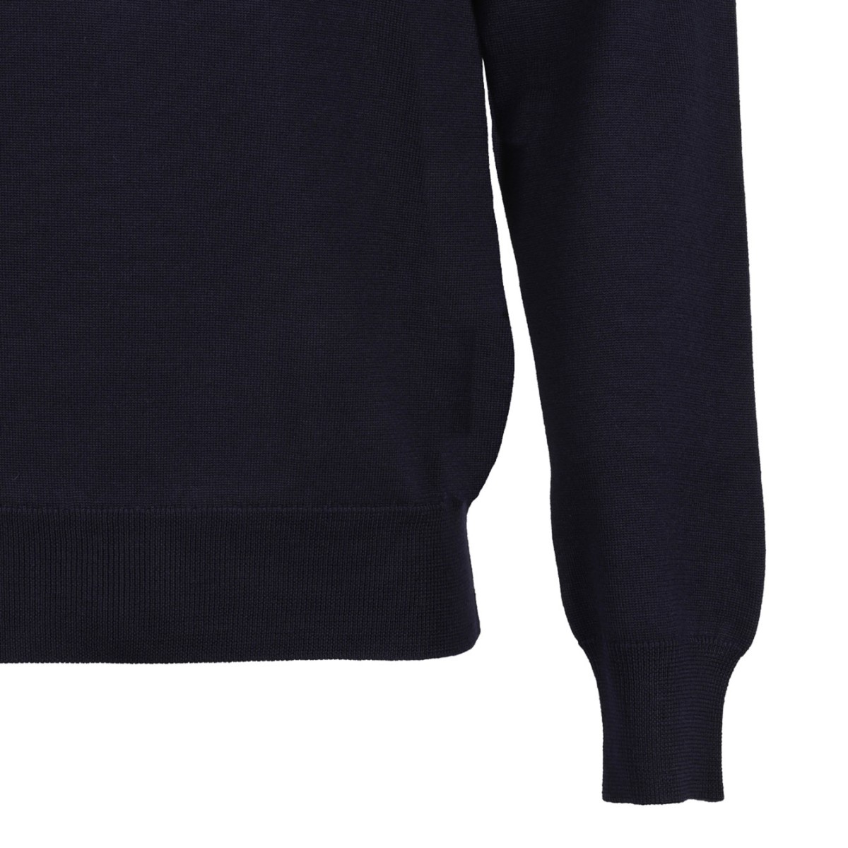 Navy Blue Logo Intarsia Knit Jumper
