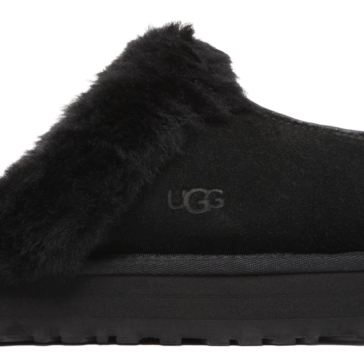Black Disquette Platform Slippers