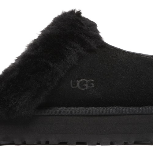 Black Disquette Platform Slippers