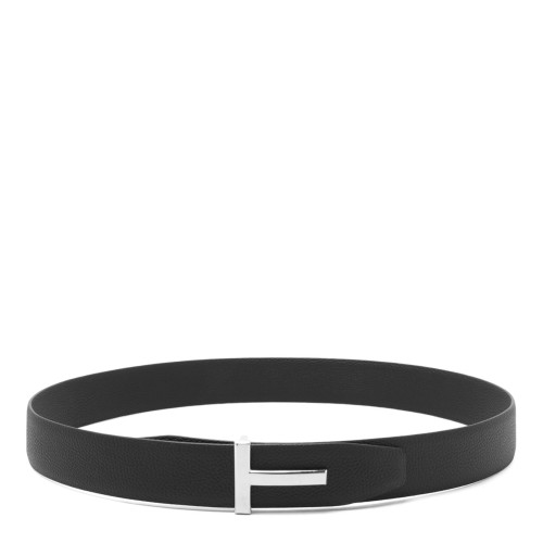 Brown and Black Reversible Belt With Logo